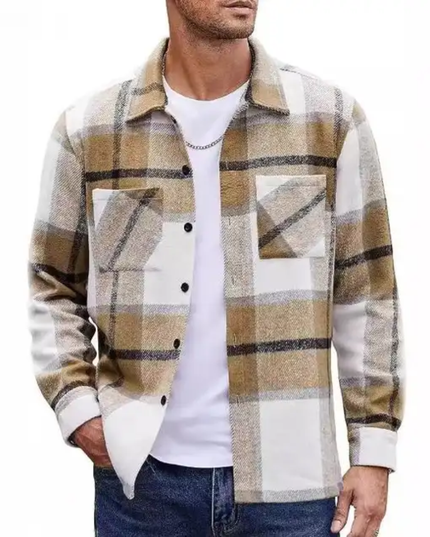 Camisa Masculina Xadrez Oversized em Flanela