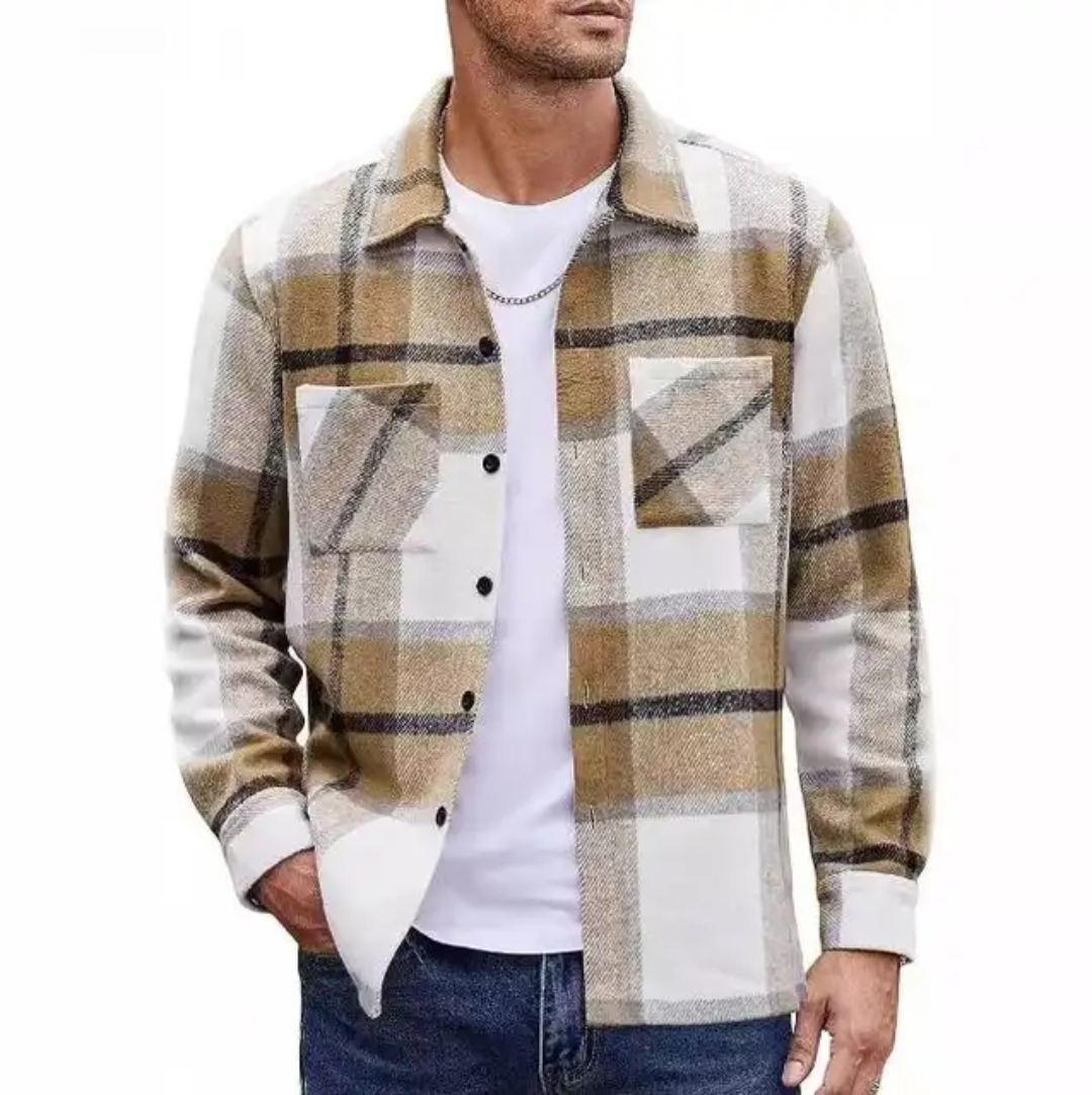 Camisa Masculina Xadrez Oversized em Flanela