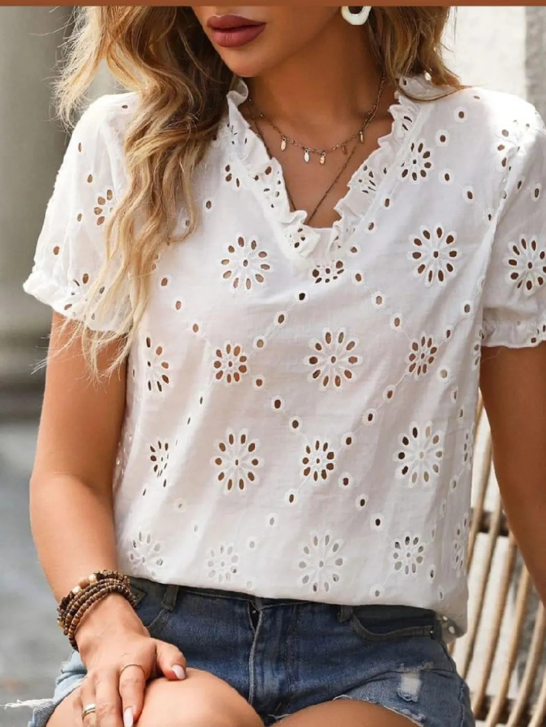 Blusa moda feminina verao renda importado de lese 234