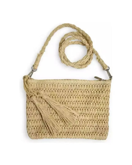 Bolsa tiracolo de palha feminina de verão 68