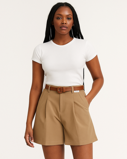 Women's casual high A-line shorts