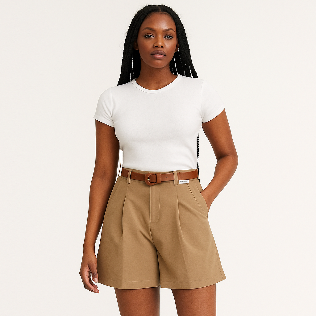 Women's casual high A-line shorts