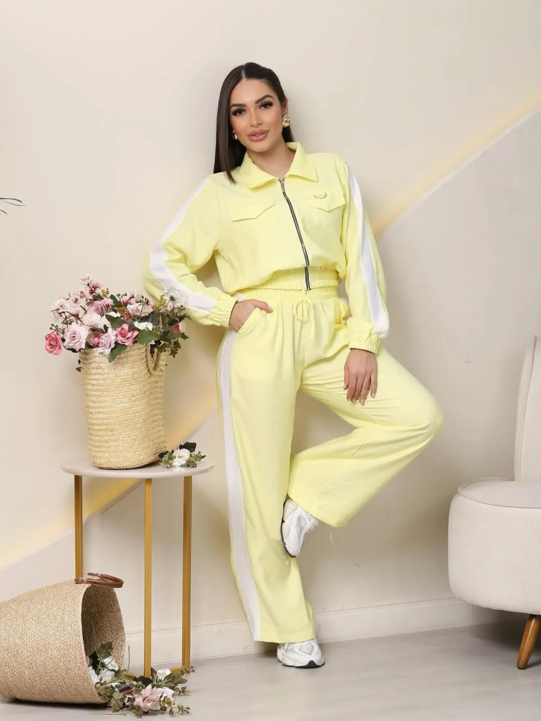 Conjunto Feminino para de Pantalona e Blusa Manga Longa 247