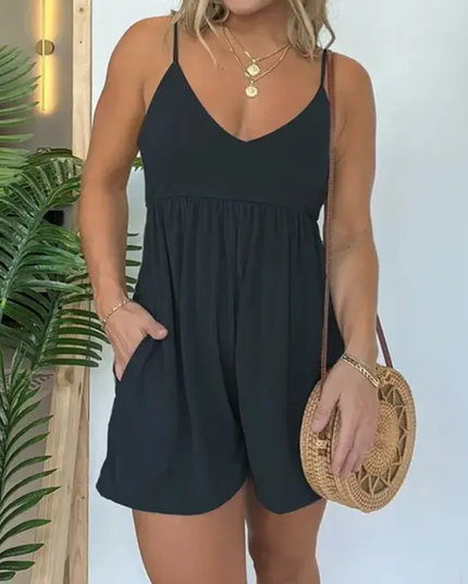 Woman's backless cami jumpsuit