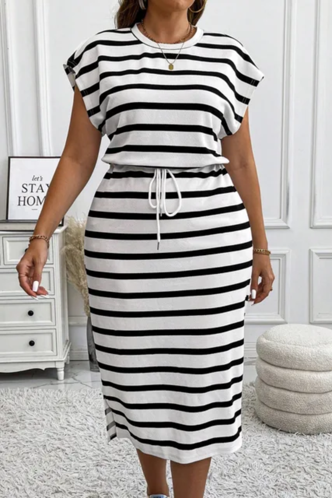 Plus size stripe dress