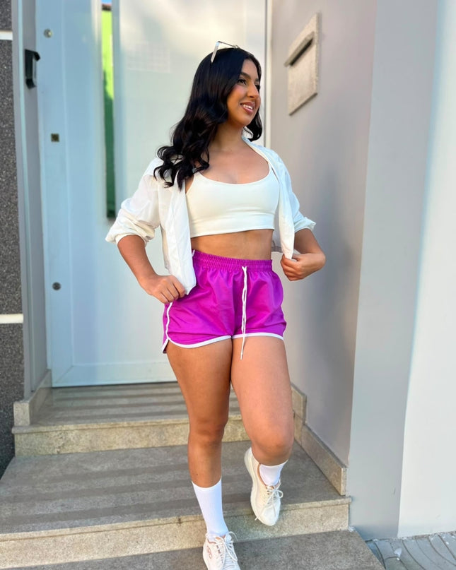 Short Tactel Feminino Casual Academia Corrida Praia Caminhada Confortável 559