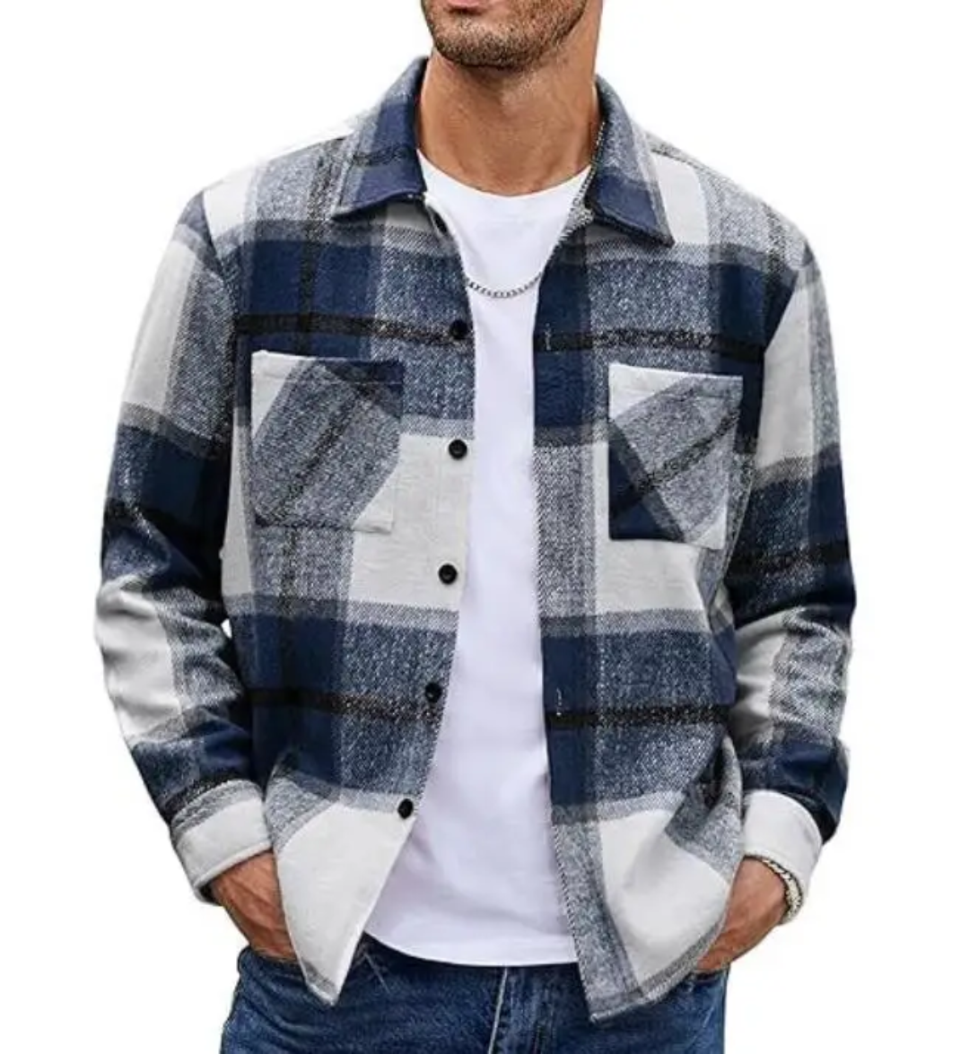 Camisa Masculina Xadrez Oversized em Flanela