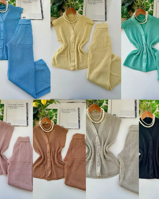 Conjunto Thaysy Calça Casual Colete 89